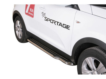 Estribos de plataforma com tubo em aço inoxidável Ø50mm