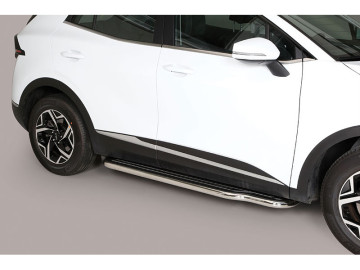 Estribos de plataforma com tubo em aço inoxidável Ø50mm