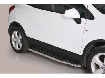 Estribos de plataforma com tubo em aço inoxidável Ø50mm