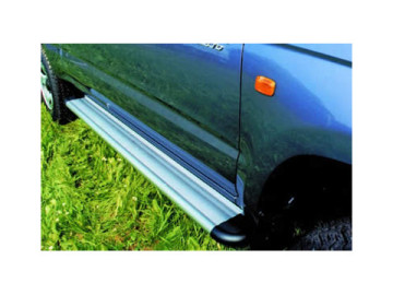 Estribos de plataforma em alumínio. Tipo S50 (cabine dupla) Hilux [1997 - 2005]