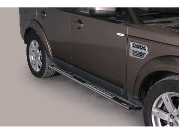 Estribos de secção oval em aço inoxidável com placas de rodagem. Tipo DSP (apenas para o Discovery IV)