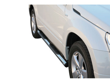 Estribos em aço inoxidável Ø76mm, com placas de rodagem (5 portas) Grand Vitara [2008 - 2015]
