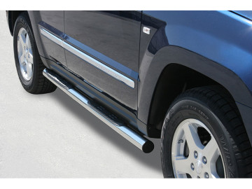 Estribos em tubo de aço inoxidável Ø76mm, com degraus (não compatível com a versão Laredo) / Grand Cherokee WK/WH [2005 - 2010]