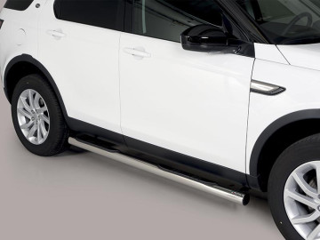 Estribos em tubo de aço inoxidável, secção transversal oval, com apoios para os pés