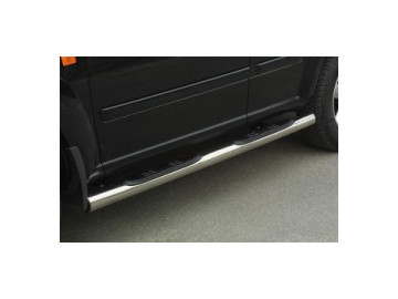 Estribos em tubo inox Ø76mm, com degraus (apenas 2002-2007; 5 portas)