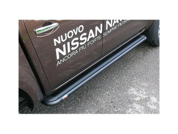 Estribos plataforma em alumínio. Tipo S50 Preto (cabine dupla)