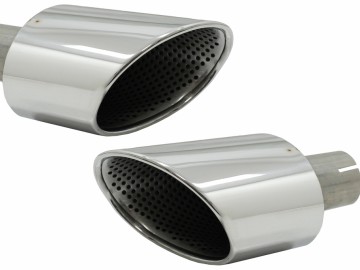 Exhaust Muffler Tips Tail Pipes suitable for Audi A4 B9 (2016-2019) A5 F5 (2017-2019) Chrome