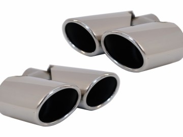 Exhaust Muffler Tips Tailpipes suitable for Audi Q5 8R (11.2008-2016) SQ5 Design Chrome