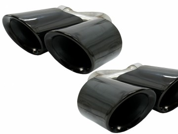 Exhaust Muffler Tips suitable for PORSCHE CAYENNE SUV (9Y0) (2018-up) Black