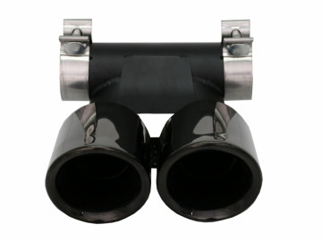 Exhaust Muffler Tips suitable for Porsche 718 Cayman Boxster 982 (2016-up) Piano Black