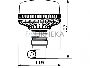 Pirilampo c/ suporte de encaixe SM812AC