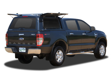 Fibra de vidro ALPHA CME HardTop, com portas laterais basculantes em fibra de vidro (cabine dupla) - Ford Ranger P (2012-2018)