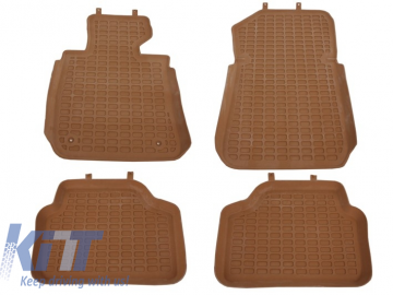 Floor Mats Rubber Mats suitable for BMW 3 Series E90/E91 (2004-2011) Brown