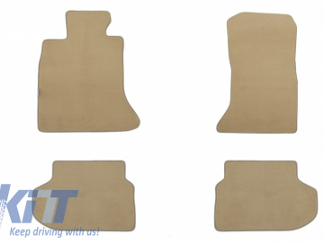 Floor mat Carpet beige suitable for BMW 5er (F10) 10/2013-01/2017, 5er (F11) Touring 10/2013-05/2017