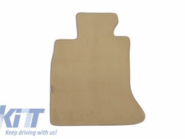 Floor mat Carpet beige suitable for BMW 5er (F10) 10/2013-01/2017, 5er (F11) Touring 10/2013-05/2017