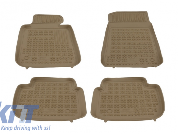 Floor mat Rubber Beige suitable for BMW Series 3 E46 E90 F30 Sedan, Touring Series 3 E46,E91 F31, Series 4 Grand Coupe F36
