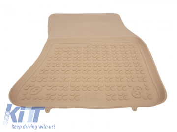 Floor mat Rubber Beige suitable for BMW X5 F15 2013-, X6 F16 2014-
