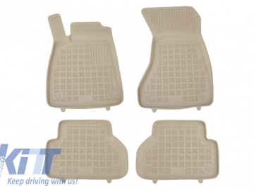 Floor mat Rubber Beige suitable for AUDI A4 B8 2015+, A5 Sportback II 2016+