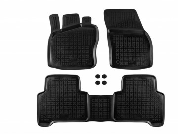 Floor mat Rubber Black suitable for VW Touran II (2015+)