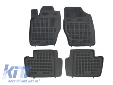 Floor mat black fits to CITROEN C4 I Hatchback 2004-2010, C4 II 2011-; suitable for PEUGEOT 307 2001-2007 