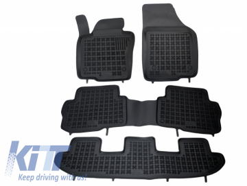 Floor mat black fits to Seat Alhambra, suitable for VW Sharan II (5 seats) 2010-