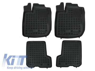 Floor mat black fits to/ suitable for DACIA Sandero II 2013 - 