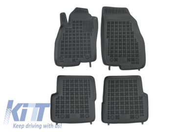 Floor mat black fits to/ suitable for FIAT Punto III 2012 - 