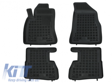 Floor mat black suitable for FIAT Doblo II 2009- OPEL Combo C 2011- 5, 7 seater version