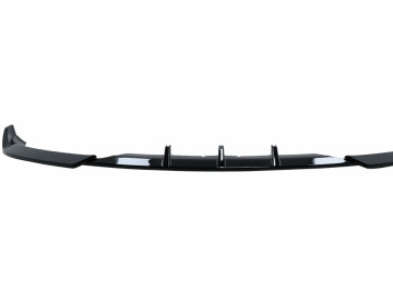 Front Bumper Add-On Spoiler Lip suitable for Audi A4 B8 (2007-2012) Sedan Avant Piano Black