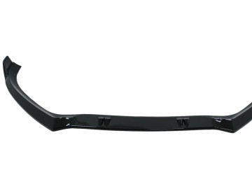 Front Bumper Add-On Spoiler Lip suitable for Audi A4 B8.5 Facelift (2012-2015) Sedan Avant Piano Black