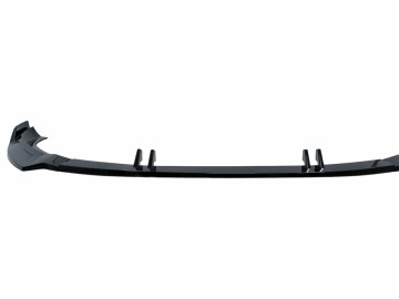 Front Bumper Add-On Spoiler Lip suitable for Audi A4 B9 Second Facelift S-Line (2020-up) Piano Black