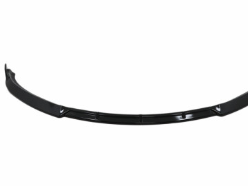 Front Bumper Add-On Spoiler Lip suitable for Tesla Model S 5-doors (Liftback Sedan) (2012-2015) Piano Black