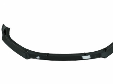 Front Bumper Add-On Spoiler Lip suitable for AUDI A6 C7 4G Facelift (2015-2018) Piano Black