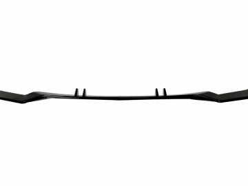 Front Bumper Add-On Spoiler Lip suitable for Audi A4 B9 8W (2016-2018) Piano Black RS4 Design