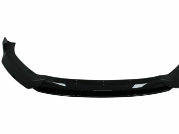 Front Bumper Add-On Spoiler Lip suitable for AUDI A3 8V Facelift (2016-2019) Piano Black