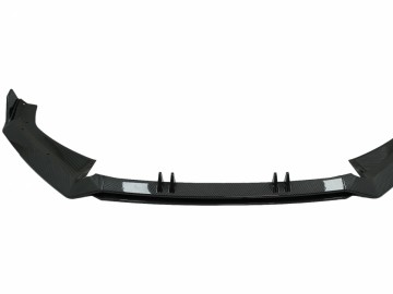 Front Bumper Add-On Spoiler Lip suitable for Audi A4 B9 8W S-Line (2016-2018) Carbon Look