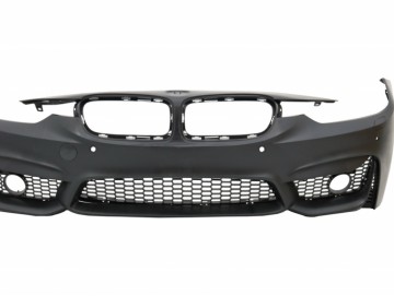 Front Bumper BMW 3 Series F30 F31 Non LCI & LCI (2011-2018) M3 Sport EVO Design suitable for Fog Lights with Kidney Grilles Double Stripe