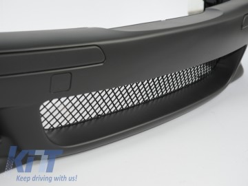 Front Bumper E39 (95-03) M5 Look with Central Grilles Kidney Grilles Double Stripe M Design Piano Black Assembly