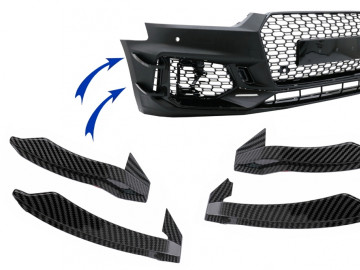 Front Bumper Fins suitable for Audi A5 F5 (2017-2019) for Quattro RS5 Design Carbon Coated