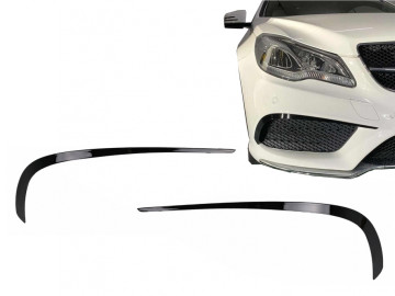 Front Bumper Flaps Side Fins Flacs suitable for Mercedes E-Class C207 Coupe A207 Cabriolet Facelift Sport Line (2013-2017)