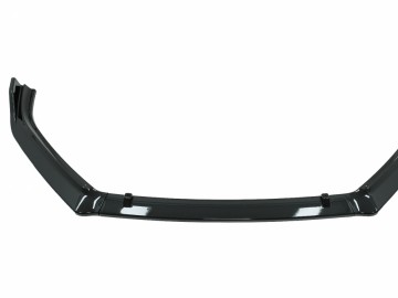 Front Bumper Lip Extension Spoiler suitable for VW Polo 6R 6C Facelift (2009-2017) Piano Black