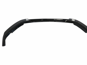 Front Bumper Lip Extension Spoiler suitable for Peugeot 208 Mk2 (2020-Up) Piano Black