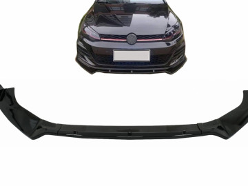 Front Bumper Lip Extension Spoiler suitable for VW Golf 7 GTI 7.5 GTI & R (2013-2020) Piano Black