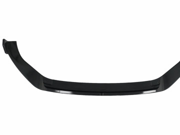 Front Bumper Lip Extension suitable for Mercedes A-Class W176 (2012-2018) equipped with AMG Sport Line Bumper Piano Black