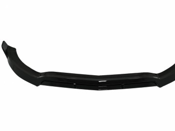 Front Bumper Lip suitable for Mercedes C-Class W205 Sedan S205 T-Modell A205 Cabriolet C205 Coupe (2014-2019) Sport Line Piano Black