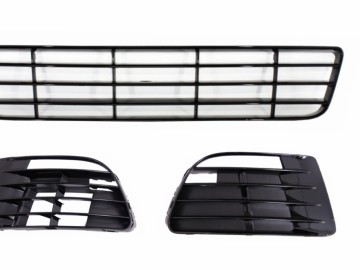 Front Bumper Lower Middle Grille suitable for VW Golf VI Golf 6 (2008-2013) with Fog Lamp Covers R20 Design