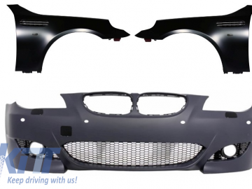 Front Bumper PDC 24mm with Front Fenders suitable for BMW 5 Series E60 E61 Sedan Touring (2003-2007) M5 Design