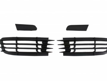 Front Bumper Parts Side grills & Headlights Washer Covers Suitable for VW Golf V 5 (2003-2007) Jetta (2005-2010) R32 Look