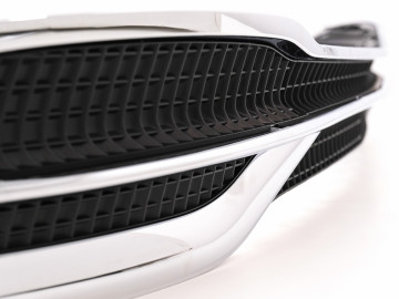 Front Bumper Parts suitable for Mercedes S-Class W222 Facelift Sedan (2017-2020) Chrome M-Design