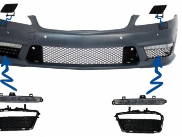 Front Bumper Parts suitable for Mercedes S-Class W221 (2005-2012) S63 S65 Design